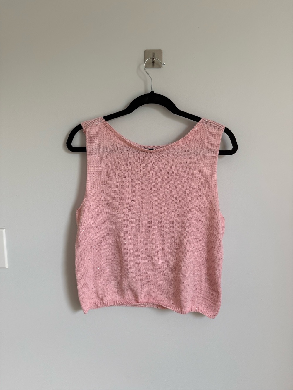 Women’s Pink Knit Sleeveless Top